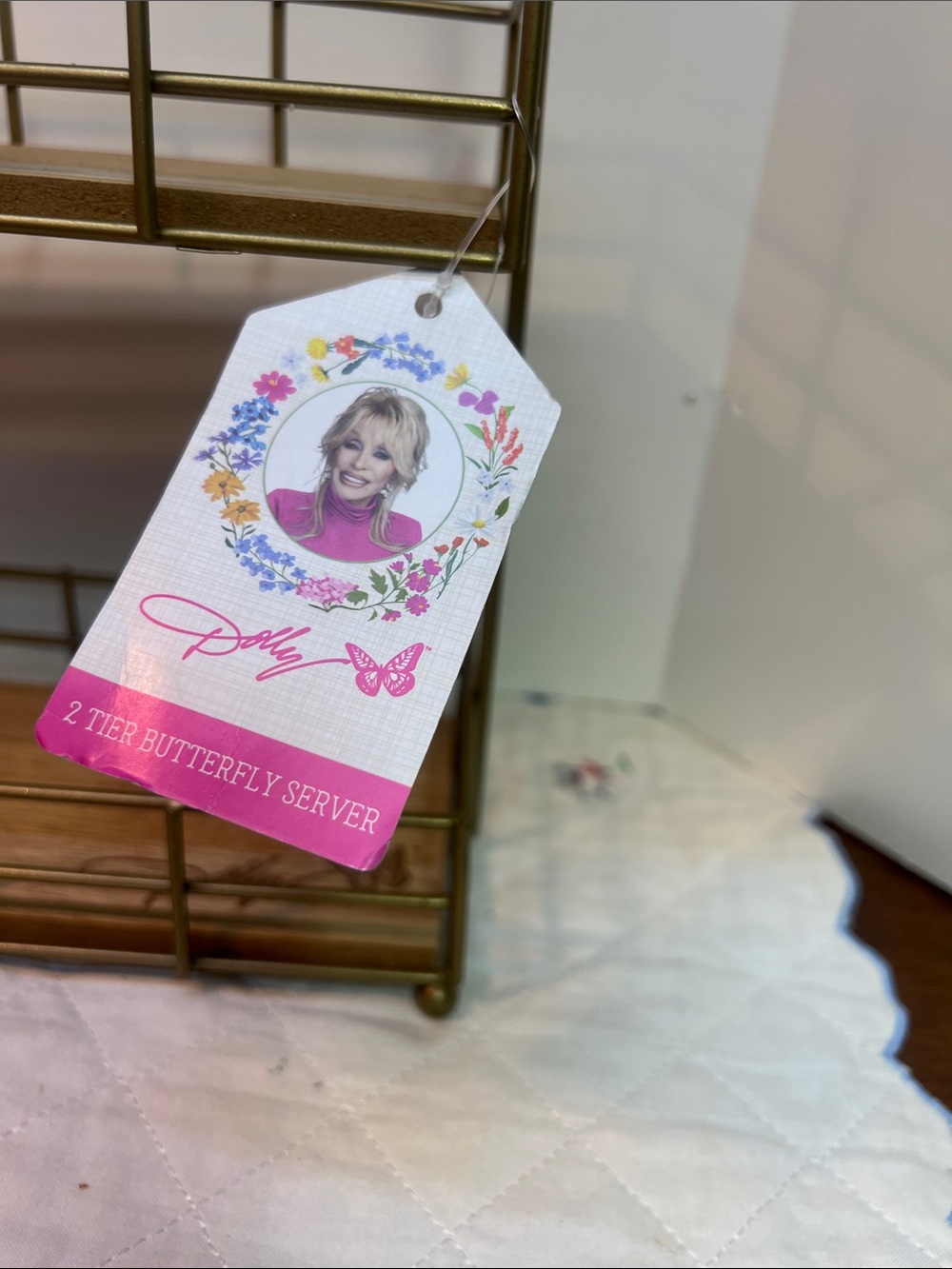 Dolly Parton Butterfly Serving Tray Dollar General W/Tag - Picture 5 of 6